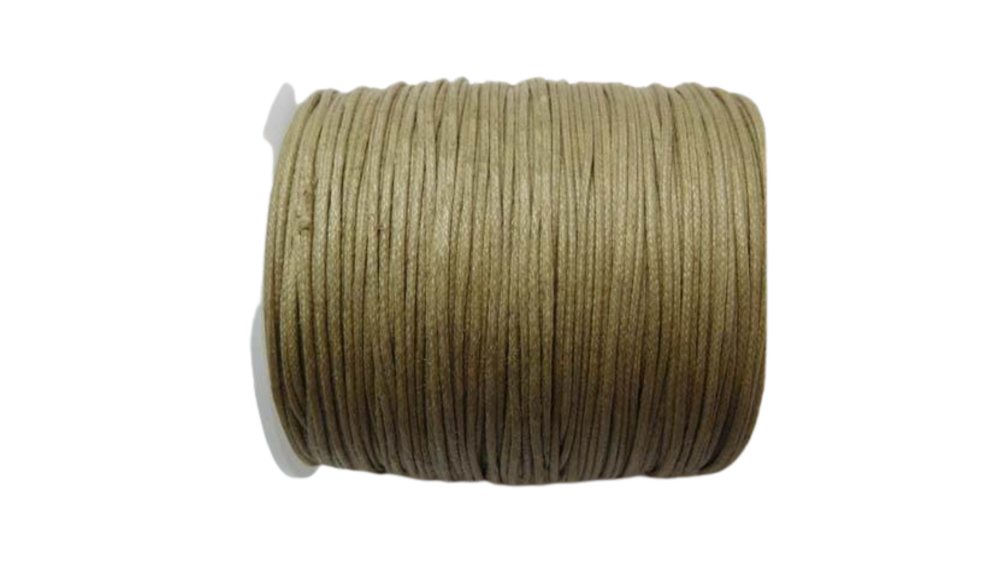 Wax Cotton Cords - 1mm - Dark Sand