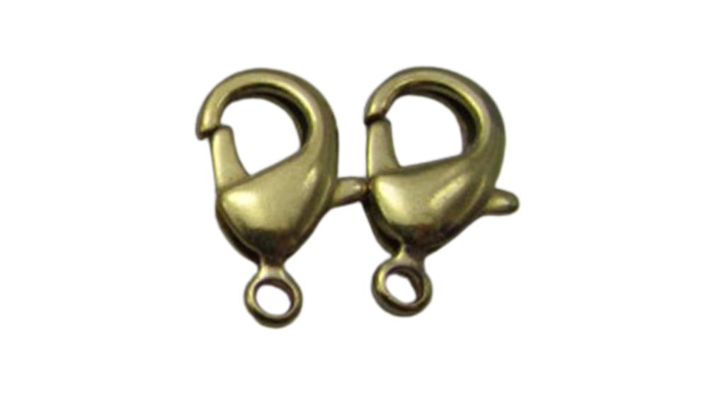 Zamak Lobster Claw Clasps-FI-7001 -Antique Gold - 12mm