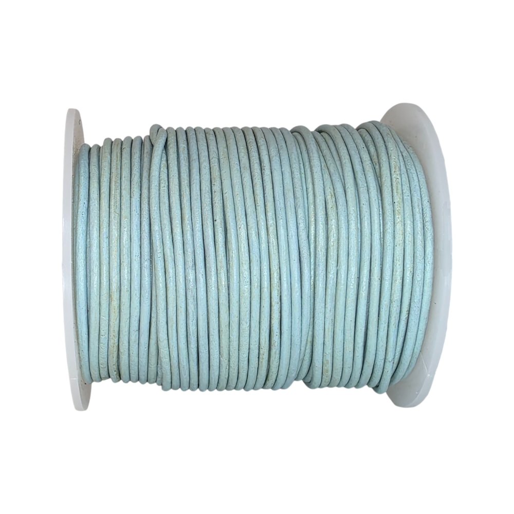 Round Leather cords  2,5mm - Light Blue