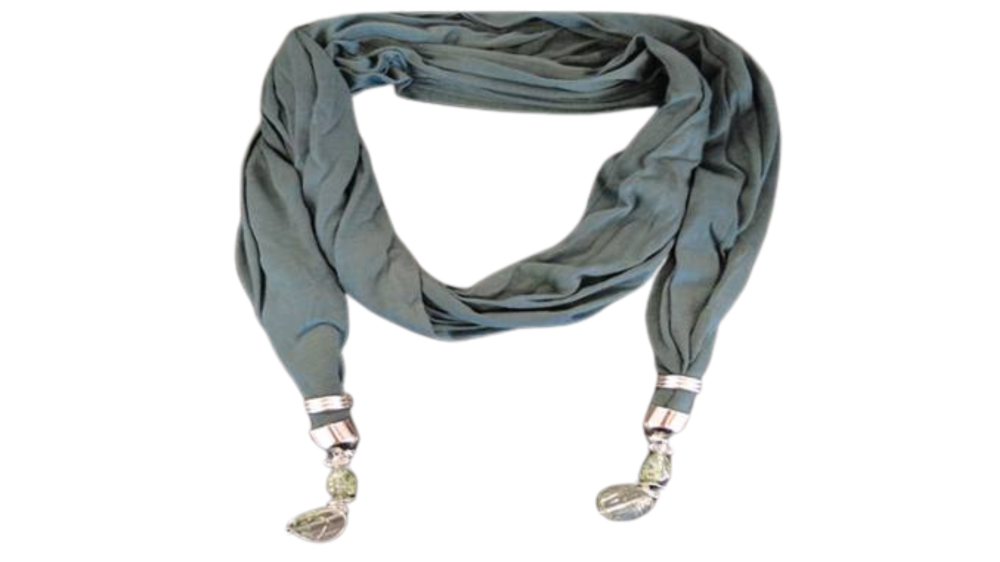 Scarf With Beads - Style 11 - Toupe