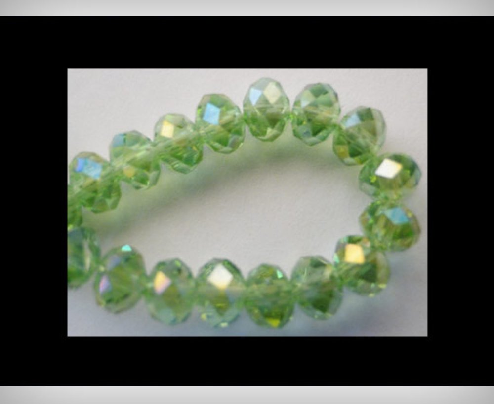Faceted Glass Beads - 3mm (Peridot)
