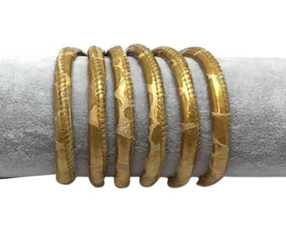 Real Round Nappa Leather cords 6mm- Snake style-Chorme yellow