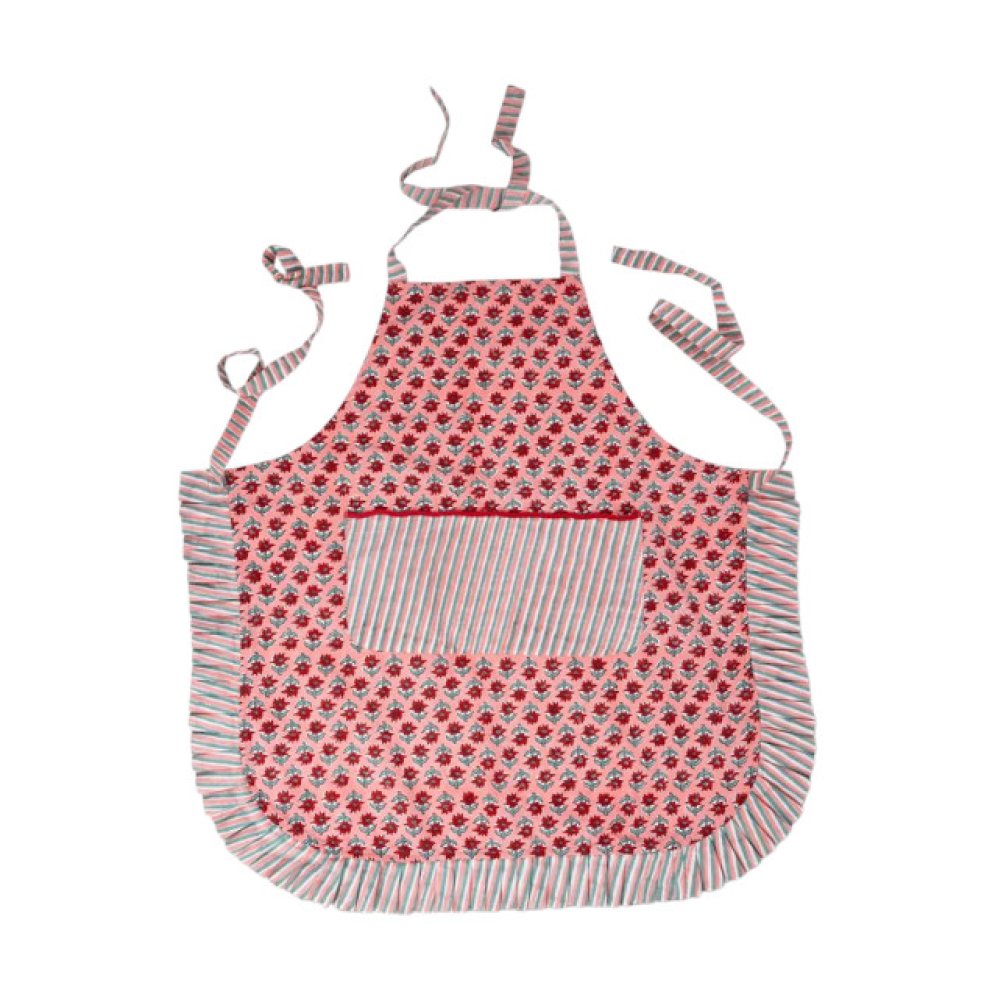 Red Patterned Strawberry Shortcake Inspired Apron