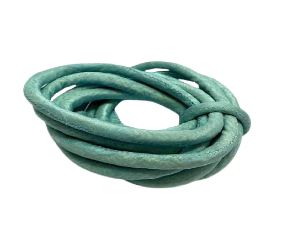 Real silk cords with inserts - 8 mm - MINT