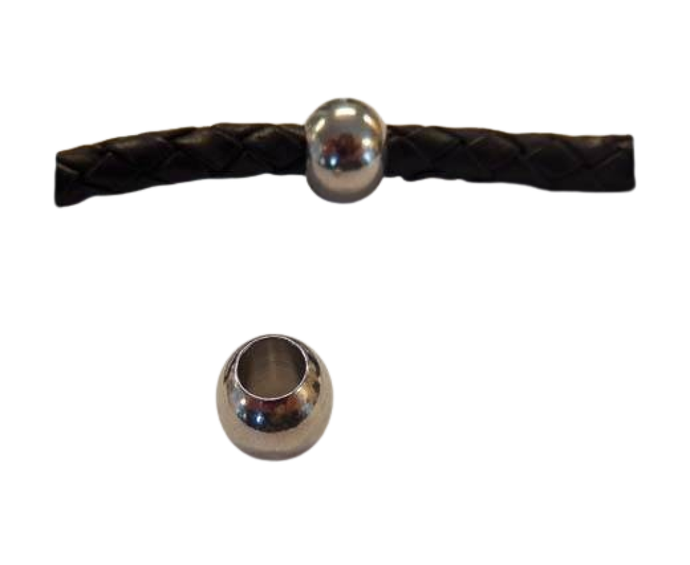Stainless steel part for round leather: SSP-37 5mm (Steel)