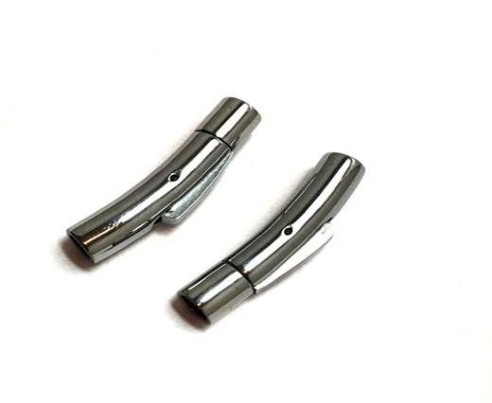 Stainless Steel Push Clasp-MGST06-4mm