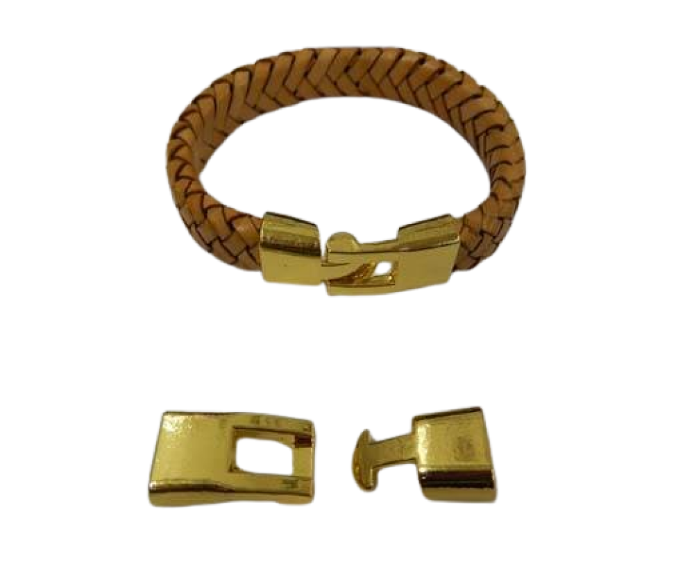 Zamak Hook clasps: ZAML-10 10*5.5mm (Gold)