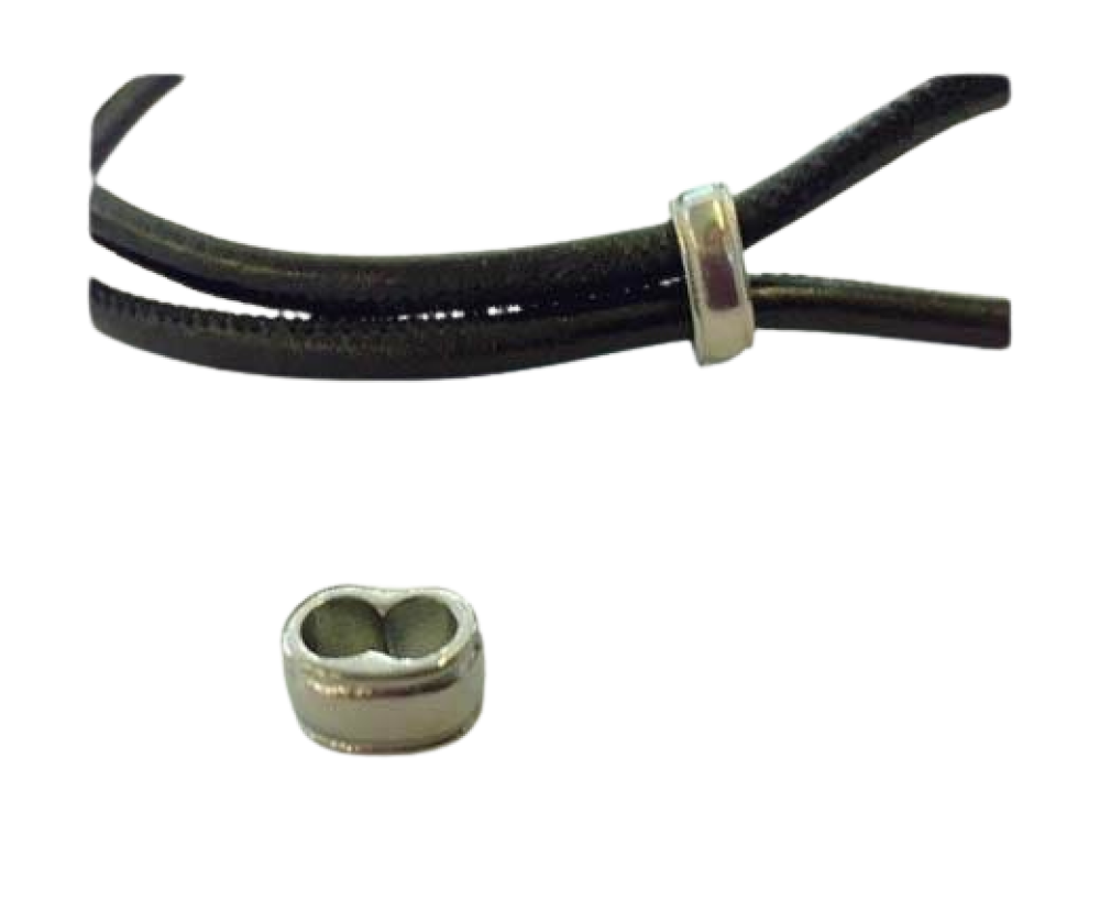 Stainless steel part for round leather: SSP-705 5mm (Steel)