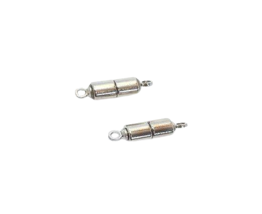 Magnetic Clasps, Zamak, Silver, MG8-5x5mm