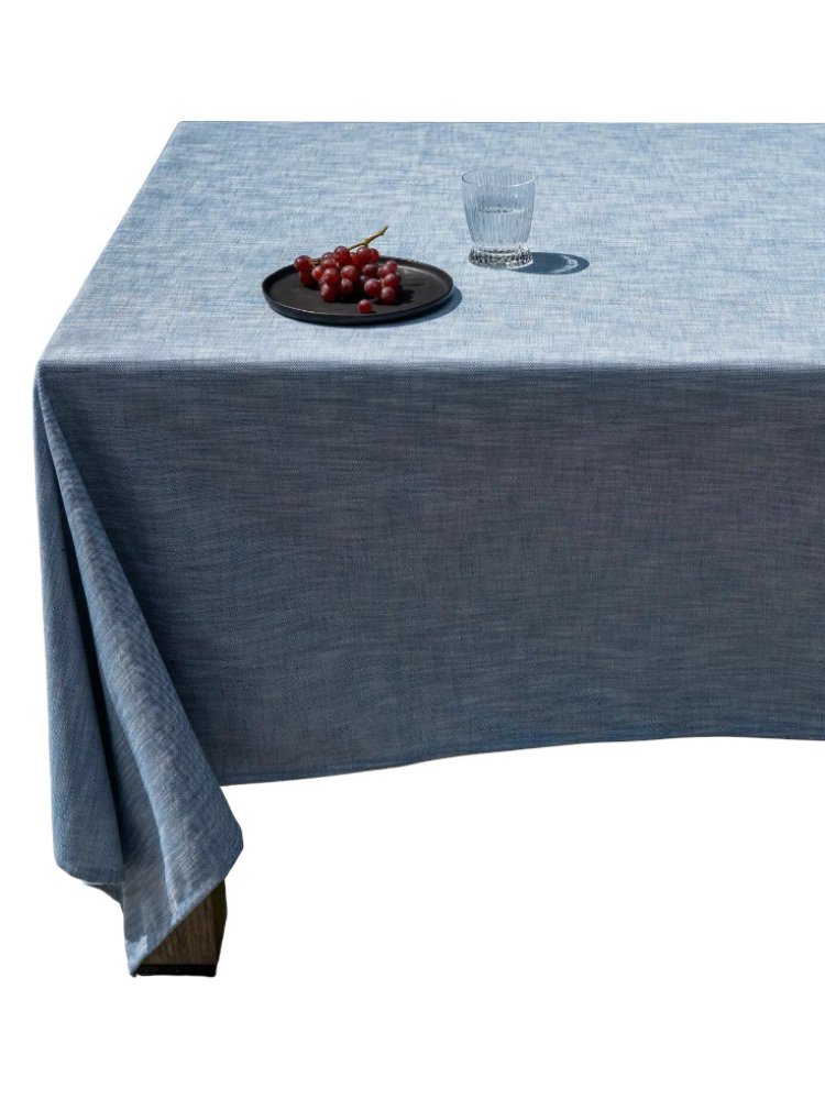 Blue Waxed Tablecloth