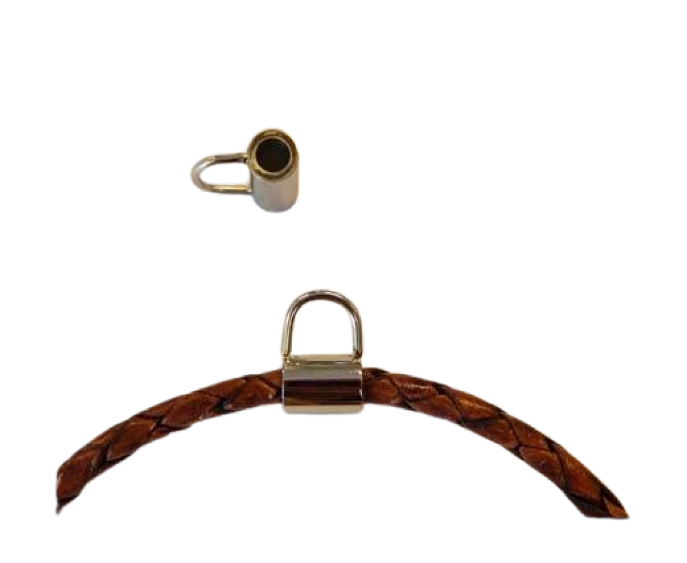 Stainless steel part for round leather: SSP-54 3mm (Steel)