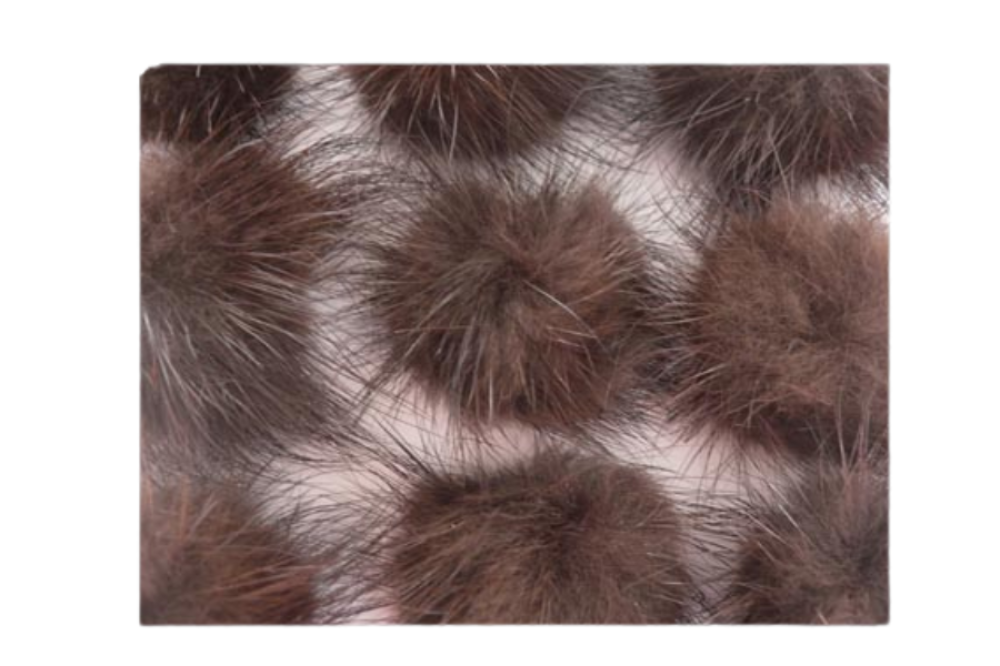 Mink Pom Pom Dark Brown