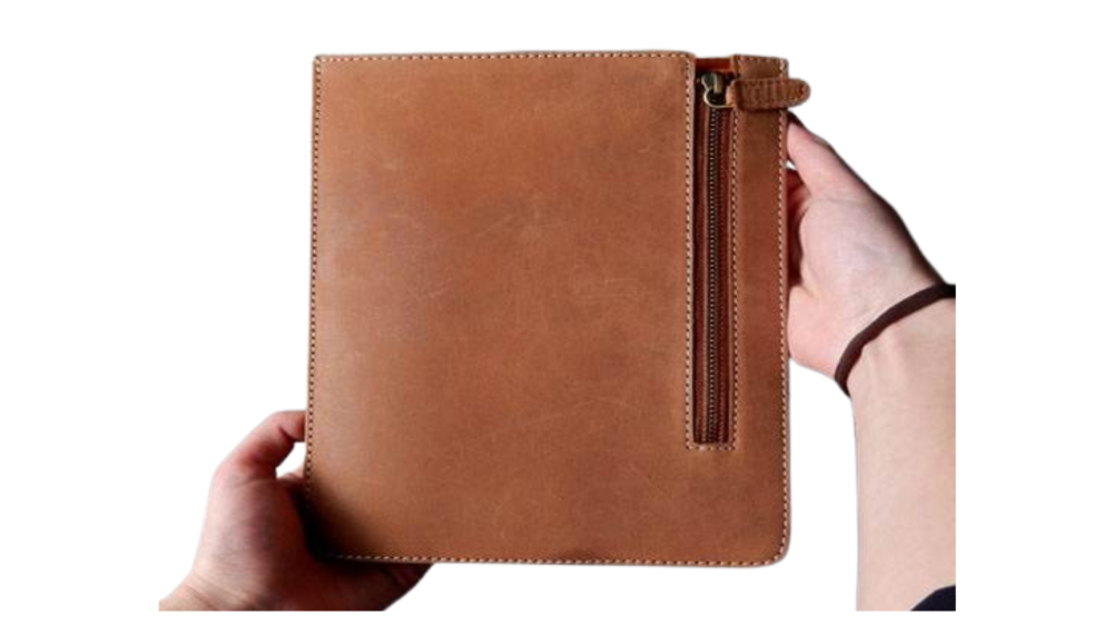 LeatherCase32 - Tablet Case With Zip - Light Brown