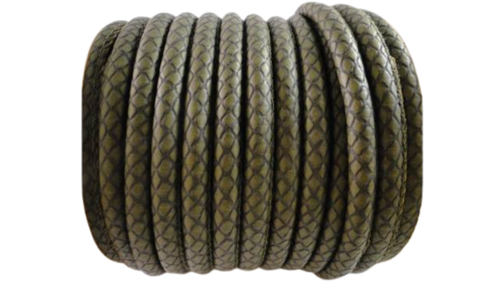 faux nappa leather 6mm -Snake Style - dark Grey