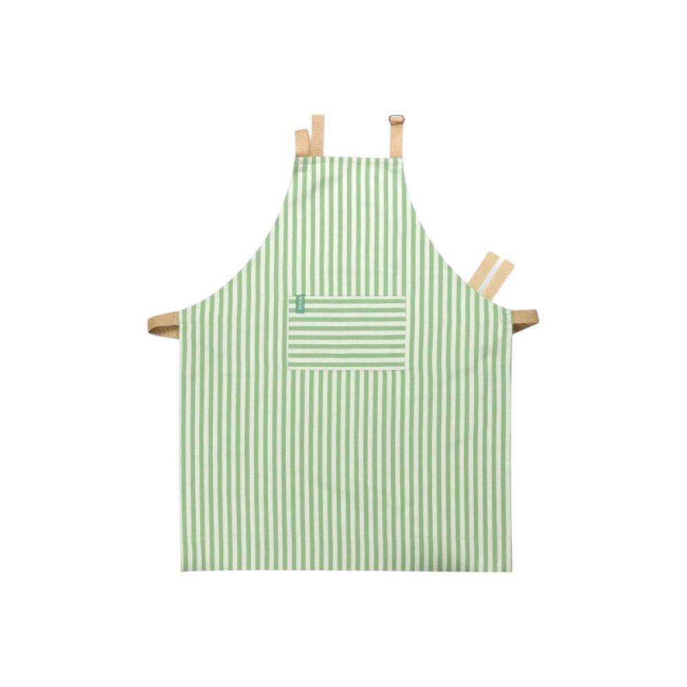 Green Striped Apron