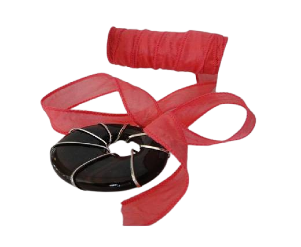 Hand dyed silk ribbons - Dune