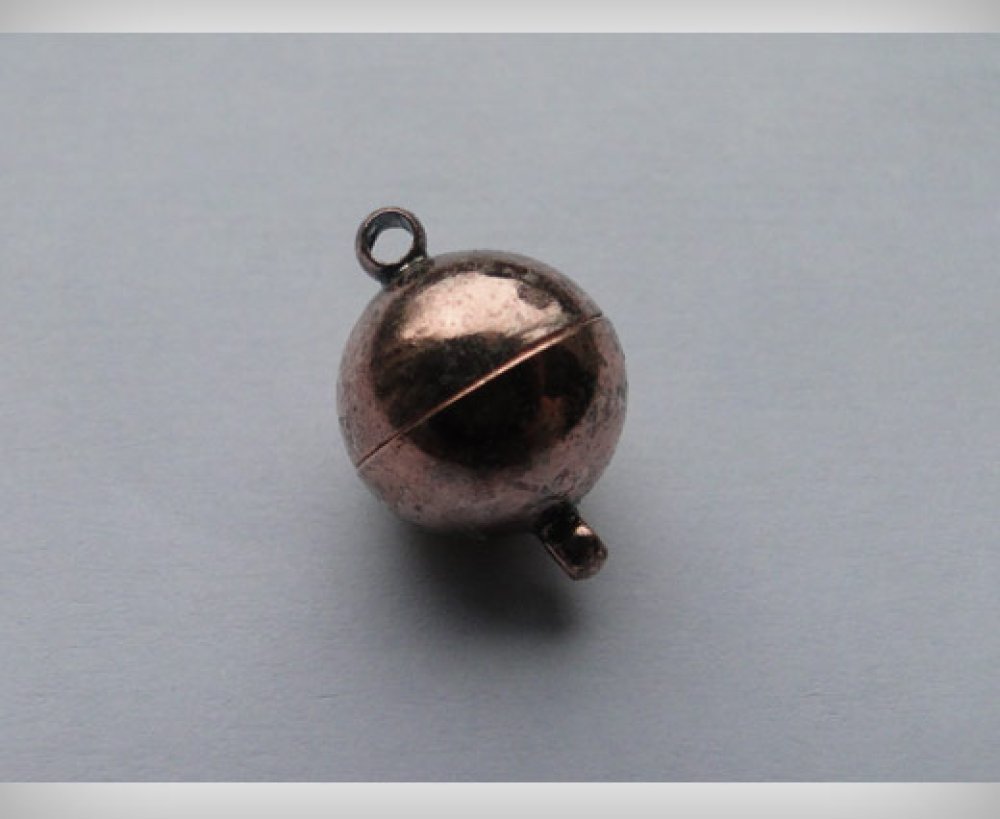 brass Magnetic clasp Antique Copper - 8mm