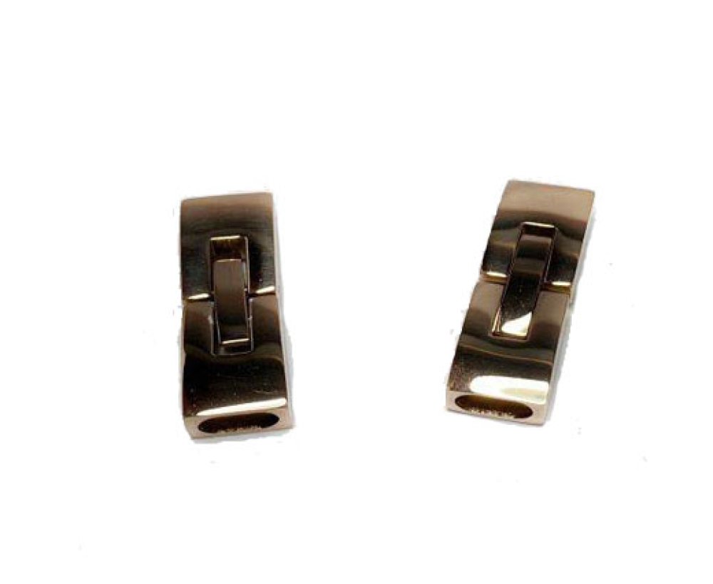 Stainless Steel Snap Lock Clasp- 5,5x2,5mm- Rose Gold-MGST14