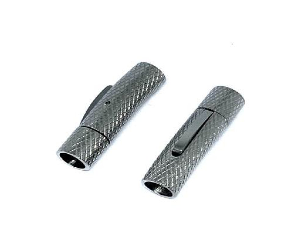 Stainless Steel Push Clasp -6mm-Steel-MGST200