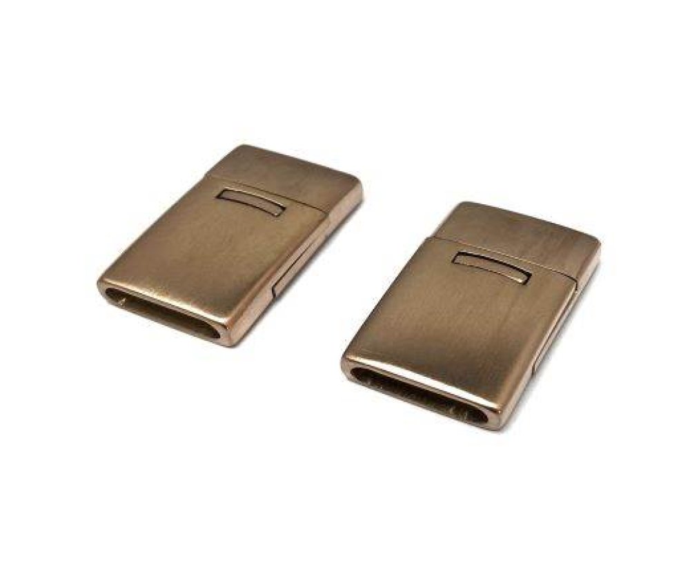 Stainless Steel Magnetic Clasp: MGST-109 14*3,5mm (matt rose gold)