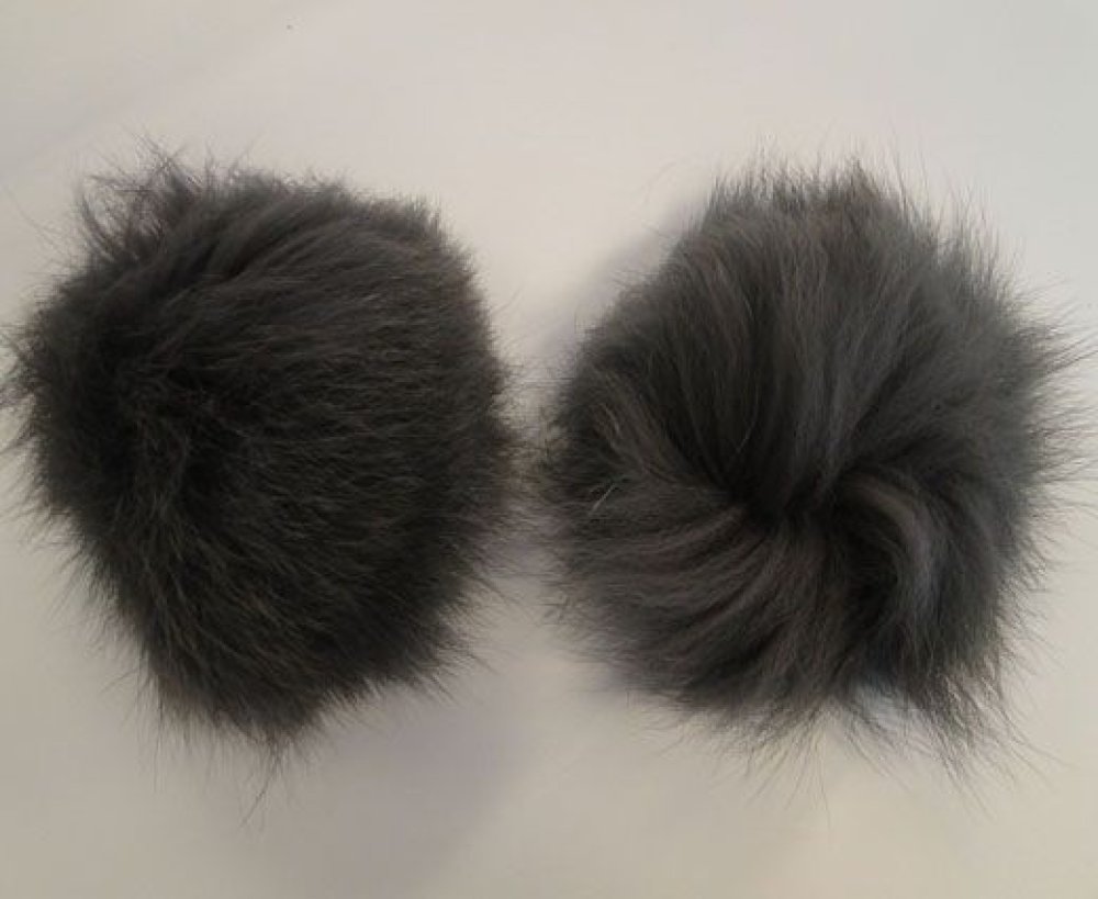 Fox Fur-Dark Grey -14cms