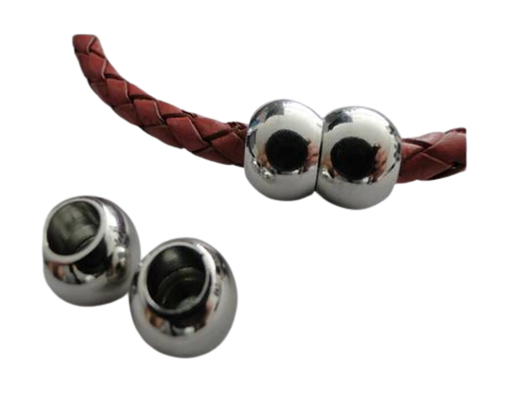Zamak round magnetic clasp: MGL 36 6mm (Steel)