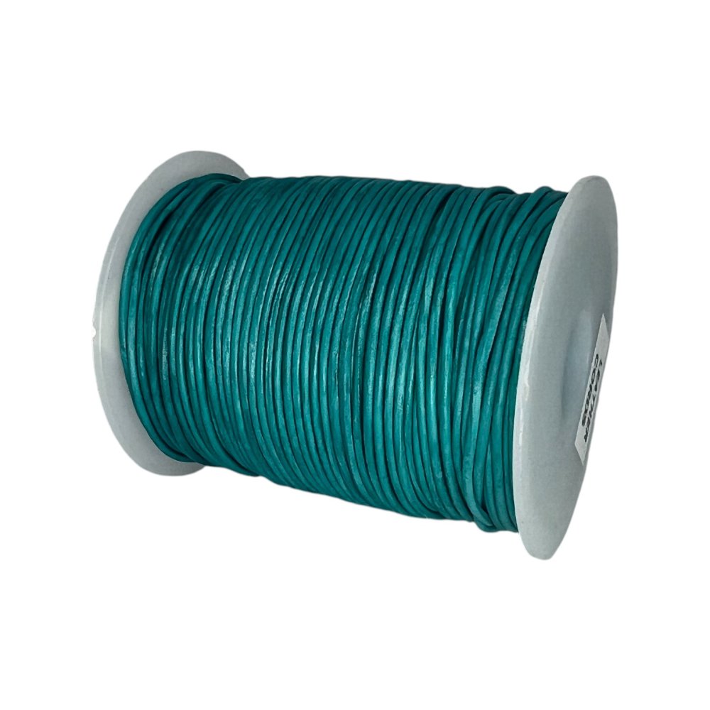 Round Leather Cord - 1mm - Teal
