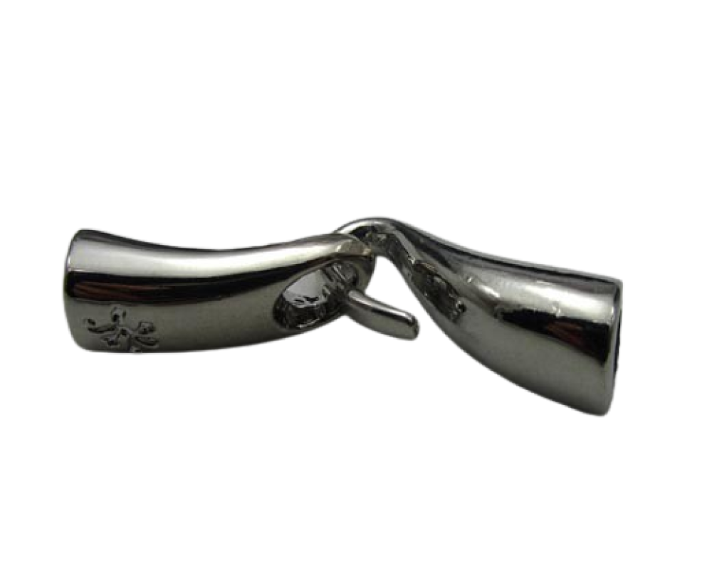 Zamac Hook and Eye Clasp: ZAML-02 5mm (steel)