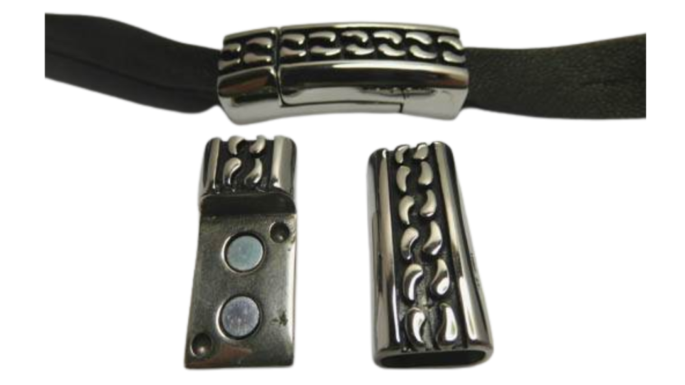 Stainless Steel Magnetic clasps - MGST-238-12*6mm-Steel