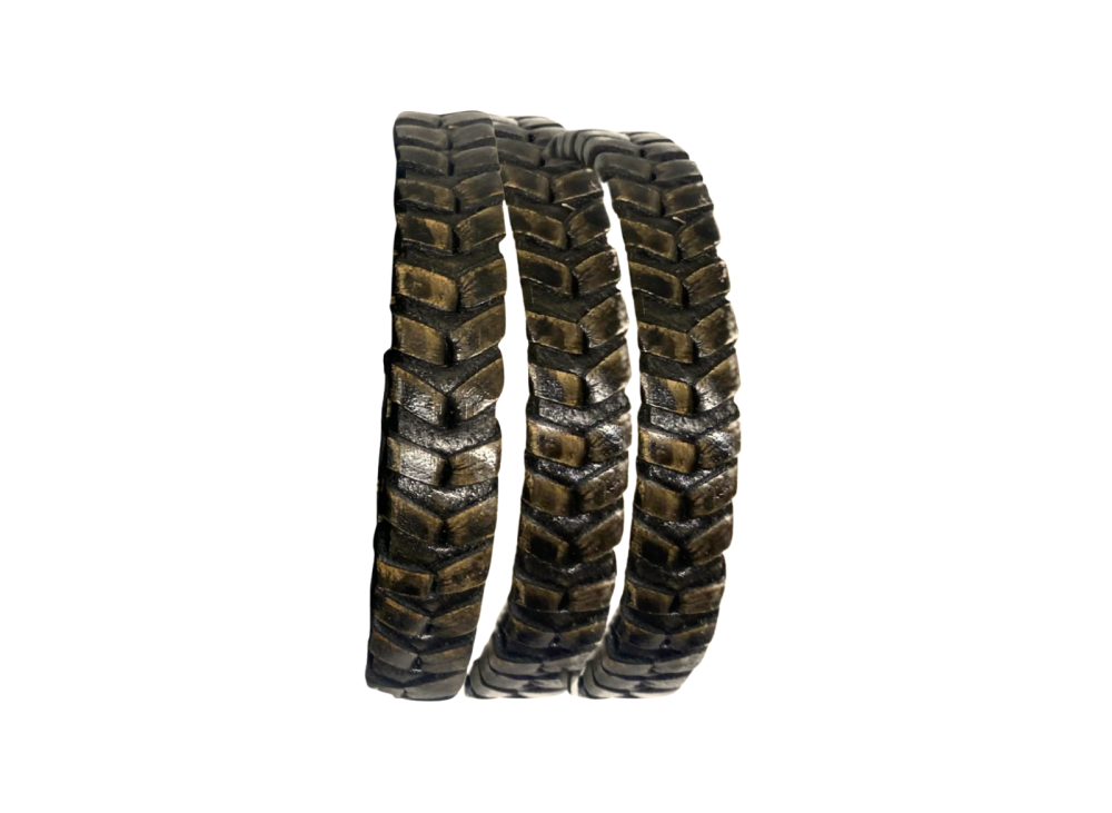 Texas Braided Leather Cords - 14x4mm - Vintage Brown