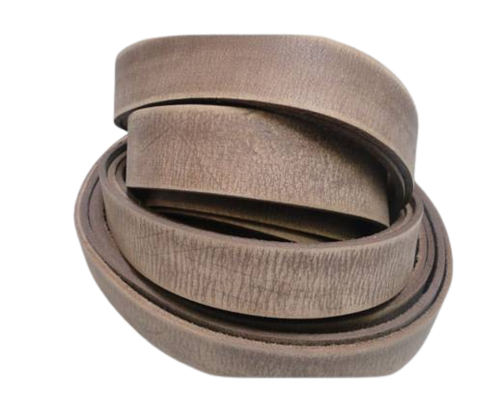 Vintage Style Flat Leather - 30mm-Tiger Vintage Taupe