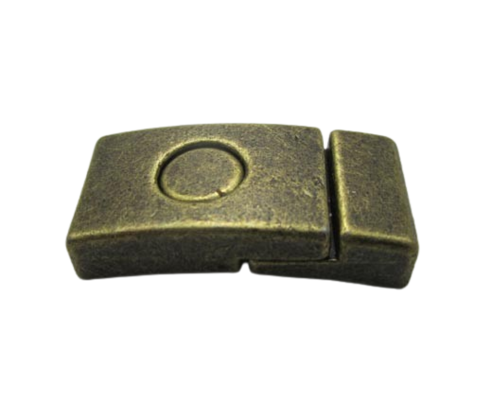 Zamak magnetic clasp: ZAML-29 10*3mm (Antique Gold)