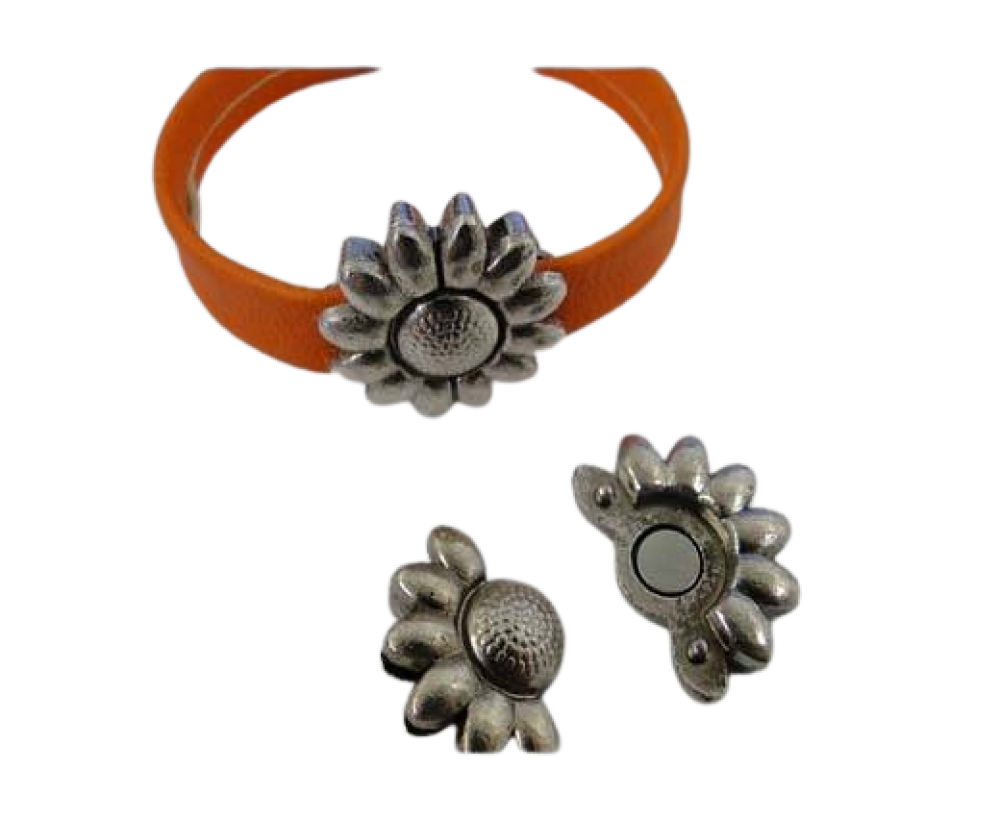 Zamak magnetic clasp: MGL-265 10*2mm (Antique silver)