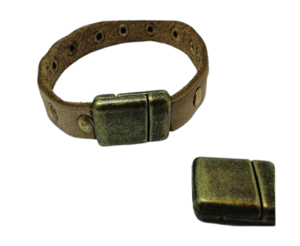 Zamak magnetic clasp: MGL-326 10*2,5 (Antique Gold)