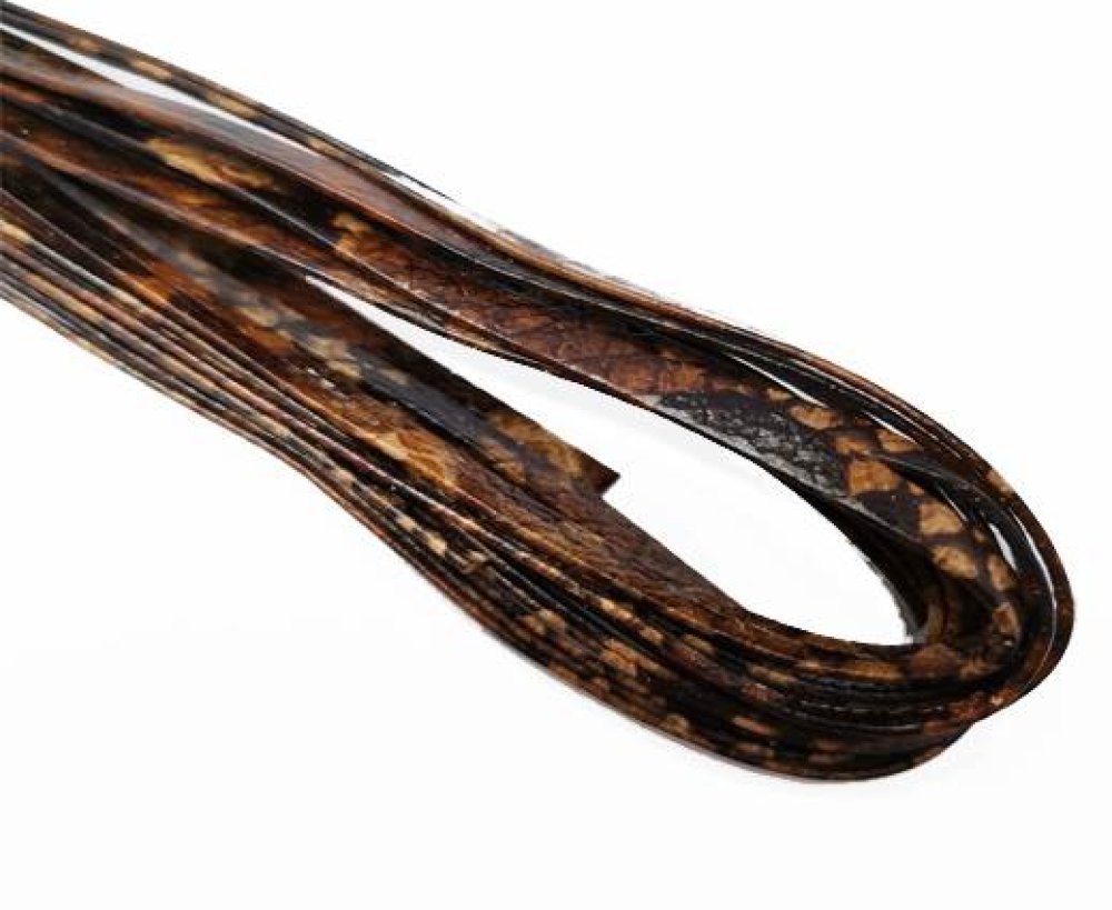 Flat Nappa Leather cords - 5mm - python brown