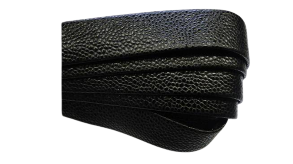 Nappa Leather Flat-caviar style black-20mm