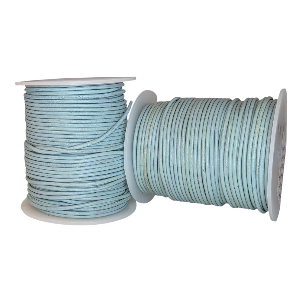 Round Leather cords  2,5mm - Light Blue