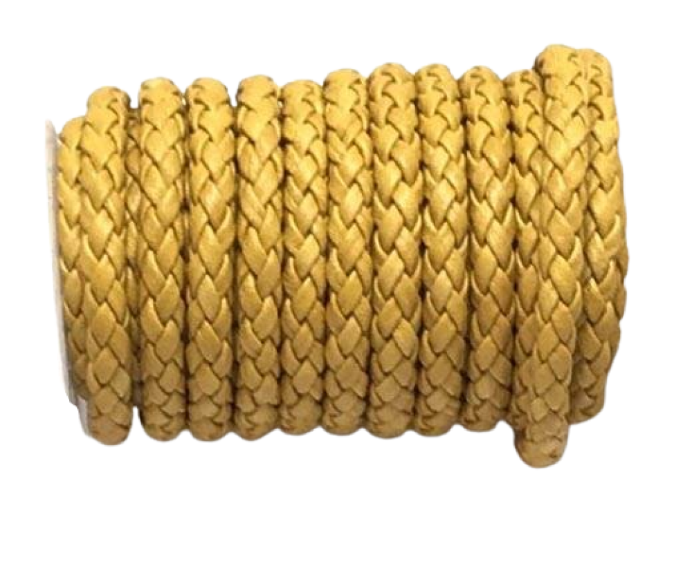 Oslo Round Braided Bolo cords - 6mm-yellow