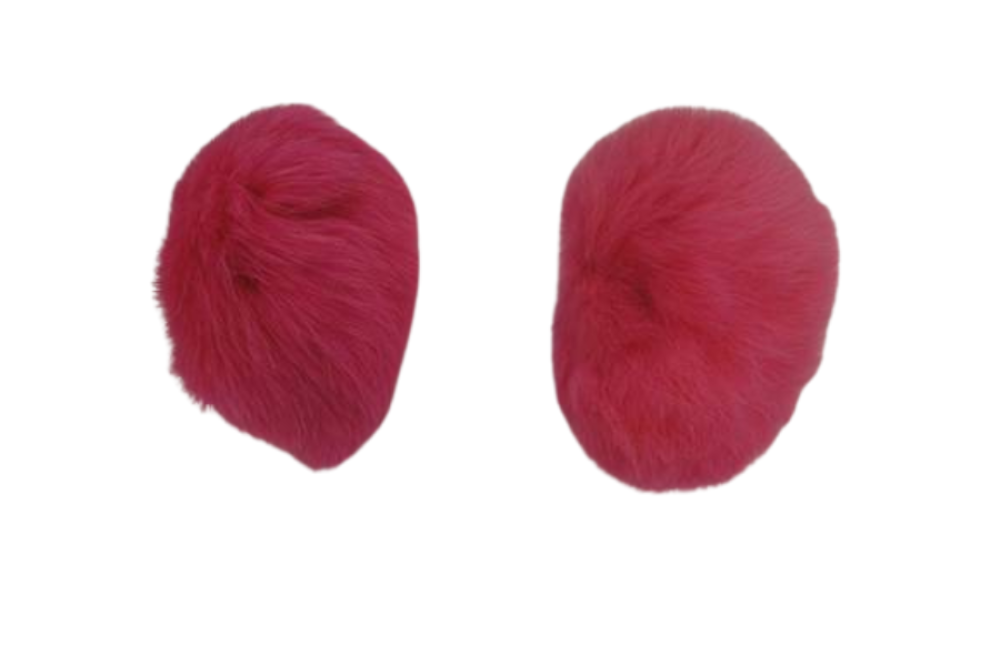 Rabbit Fur Pom Pom-Fuchsia-7cms