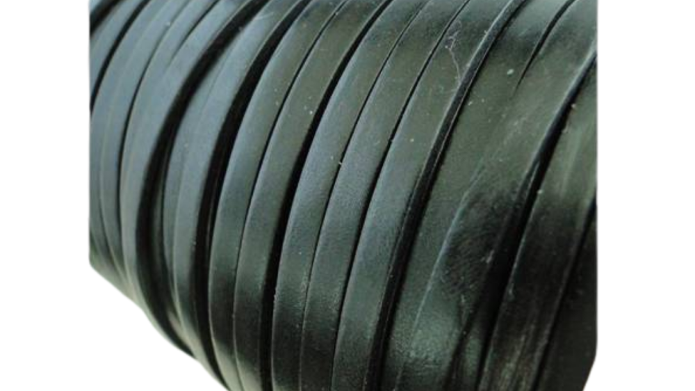 Flat Leather Italian 5mm - Black