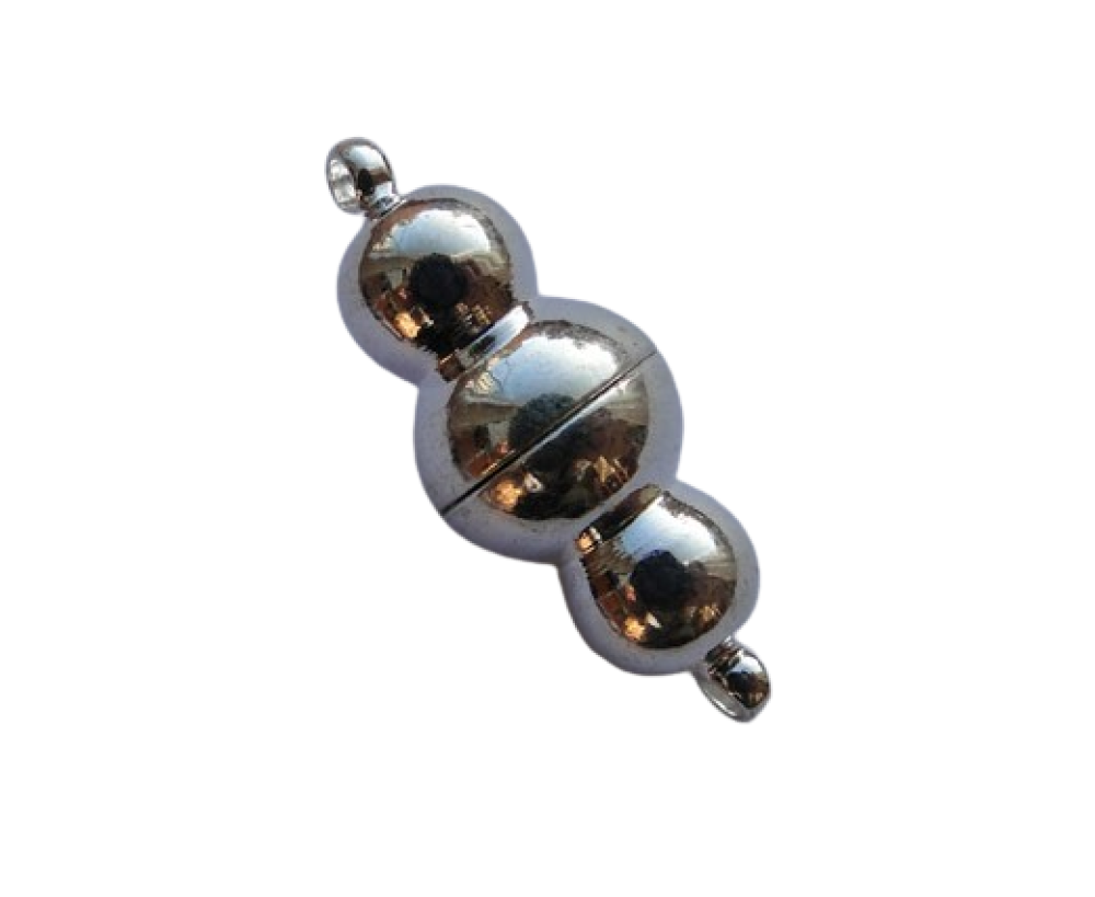 brass Magnetic clasp MG7-10mm-Silver