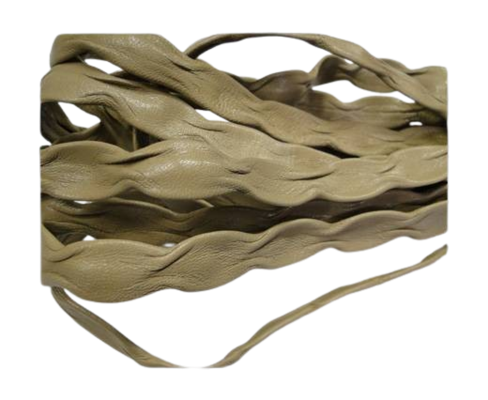 Real Nappa Leather -CHAMPAGNE PEARL - Wave Style - 20mm