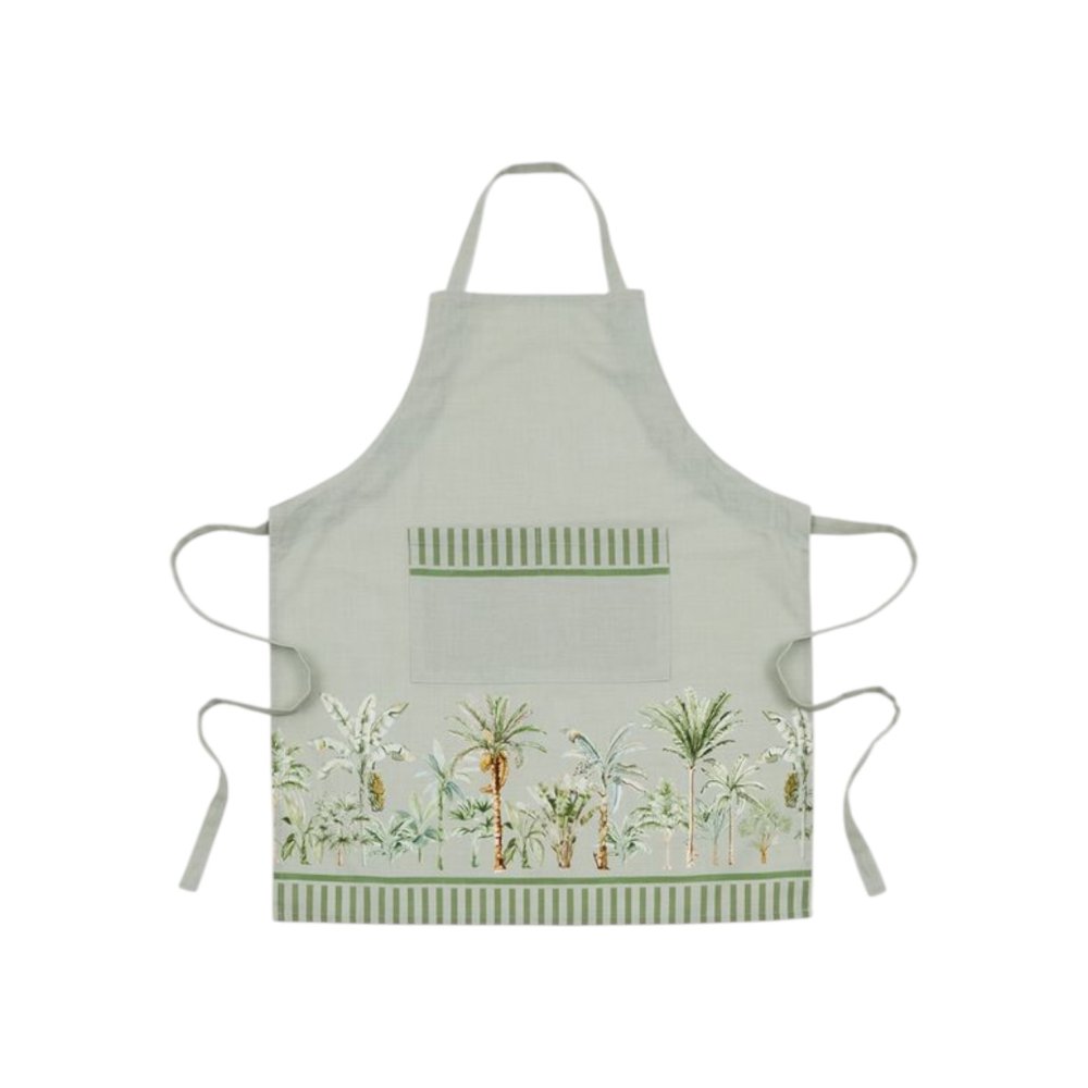 Vintage Green Cotton Apron