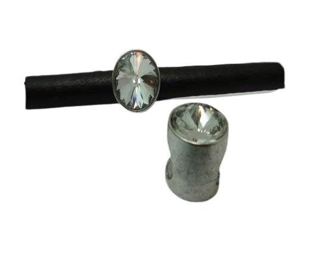 Zamak Slider beads - MGL-347-10x7mm-Antique SILVER