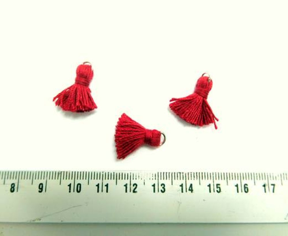 Cotton Tassels - 1,5mm - Red 