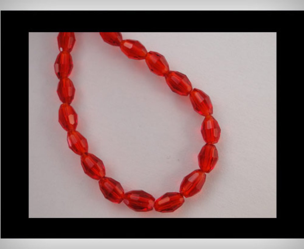 Rice Glass Beads - 4mm*6mm (Granate)