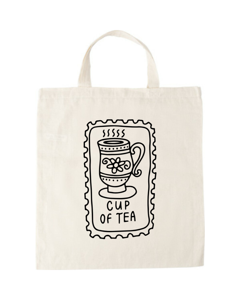 Cotton Tote Bag - Cup of Tea