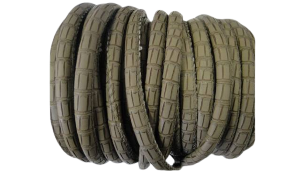 faux nappa leather 4mm Crocodile-Style -Taupe