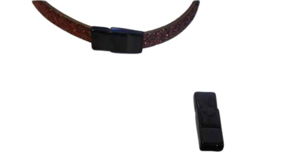 Stainless Steel Magnetic Clasp: MGST-165 6.5*2.5mm (Black Matt)