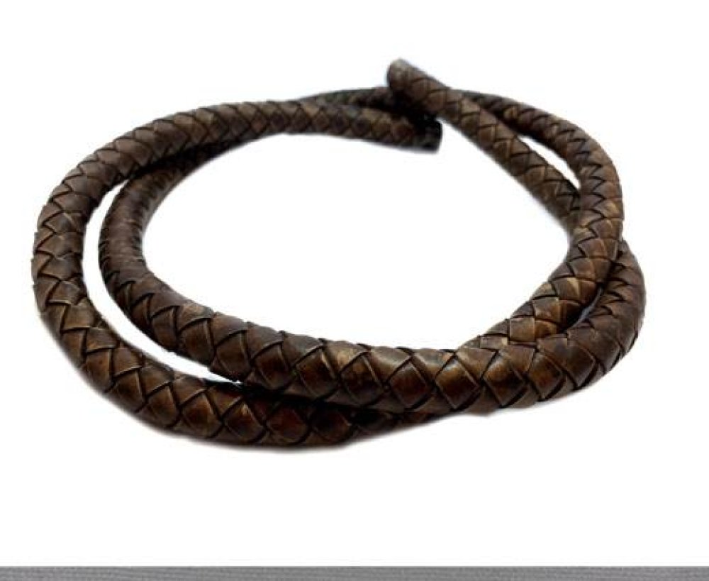Oslo Round Braided Leather Cord - 12mm - SE_ PB 103